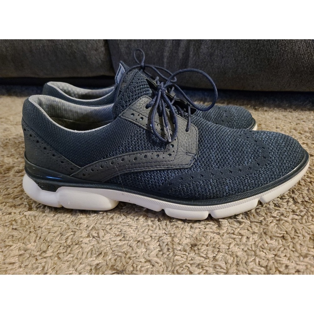 Johnston & Murphy XC4 Tanner Knit Wingtip Mens 9M Blue Qdual Width